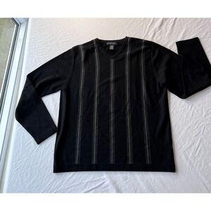 BANANA REPUBLIC Mens Long Sleeve Stretch Merino Wool V-Neck Sweater Y2K